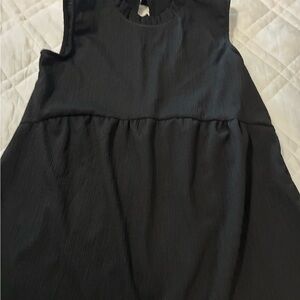 7th Ray Black Textured Top